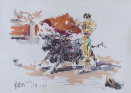 905.  ROBERTO DOMINGO FALLOLA (París, 1883-Madrid, 1956)Apunte taurino