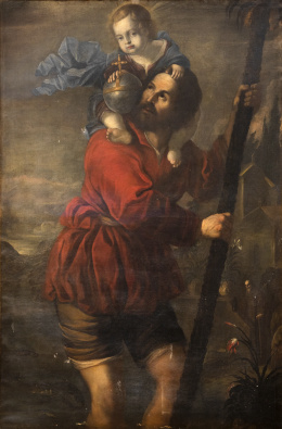 943.  CÍRCULO DE URBANO FOS (Escuela valenciana, h. 1700)San Cristóbal