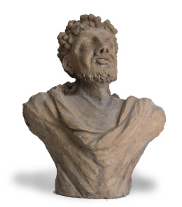 1288.  Busto de barro cocido.Posiblemente Juan CotandaValencia, S. XVIII.