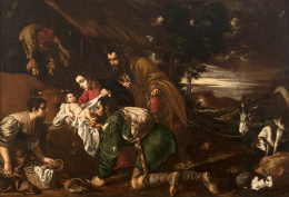 955.  PEDRO ORRENTE (Montealegre, h. 1570 - Toledo, 1644)Adoración de los pastores