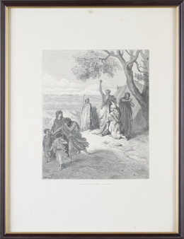 780.  GUSTAVE DORÉ (1832-1883)Daniel confunde a los sacerdotes de Baal, El Diluvio, Cham maldecido por Noé, Noé envía una paloma a la tierra