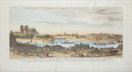778.  JACQUES RIGAUD (1681- 1754)"Autre vue particuliere de Paris despuis Notre Dame jusques au Pont de la Tour"