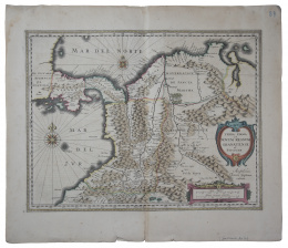 986.  JOHANNES JANSSONIUS (1588-1664)Terra Firma et Novum Regnum Granatense et Popayán
