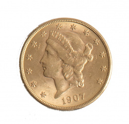 372.  Moneda de 20 dólares americanos 1907. Liberty.
