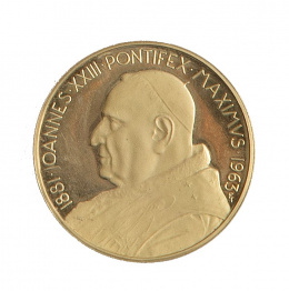 371.  Medalla conmemorativa en oro del Papa de Juan XXIII