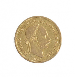 364.  Moneda de 4 florines-10 Francos- Hungría 1870
