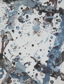 546.  SAM FRANCIS (San Mateo, California, 1923 - Santa Mónica, California, 1994)Silver Line, 1971