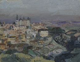 490.  JAVIER CLAVO (Madrid, 1918 - 1994)Vista de Toledo
