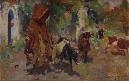 1042.  JOSÉ NAVARRO LLORENS (Godella, ­Valencia, 1867-Valencia, 1923)Cabrero