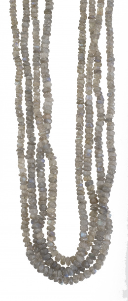 149.  Collar de cuatro hilos de labradoritas facetadas 