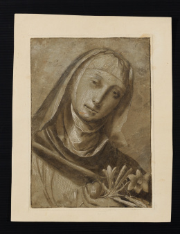 199.  ESCUELA ITALIANA, FF. SIGLO XVI- PP. SIGLO XVIISanta Gertrudis La Manga..