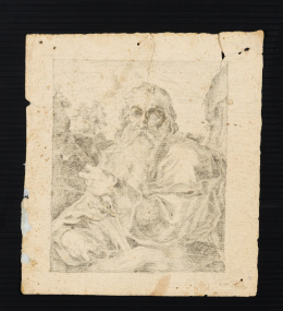 178.  ESCUELA ITALIANA, PP. SIGLO XVII, copiando a HENDRICK GOLTZIUS.San Pablo (anv.).Baco elevando una copa en actitud de brindar (rev.)..