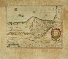 202.  WILLIAM JANSZOON BLAEU (1571-1638).Mapa de Vizcaya y Guipuzcoa..