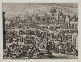 219.  JEAN COVENS, C. MORTIER y JAN LUYKEN (1649-1712)La 5ª, 6ª y 10ª plaga de Egipto.