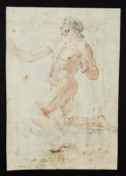 192.  ESCUELA ESPAÑOLA, FF. SIGLO XVII - PP. SIGLO XVIII.Desnudo masculino..