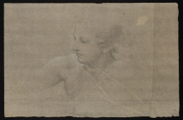 246.  FRANCISCO BAYEU Y SUBÍAS (1734 - 1795)Cabeza y parte del busto del arcángel Gabriel.1769.