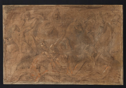 210.  ESCUELA ITALIANA SEGUNDA MITAD DEL SIGLO XVI. El Rapto de las Sabinas..