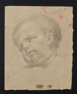 236.  FRANCISCO BAYEU Y SUBÍAS (1734 - 1795)Cabeza de angelito.h. 1780..