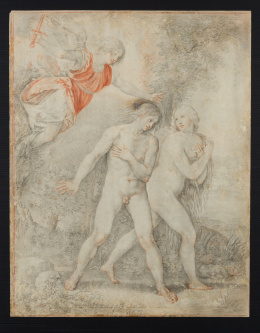 205.  GIUSEPE CESARI llamado IL CAVALIERE D’ARPINO.Adán y Eva expulsados del Paraíso.h. 1597.