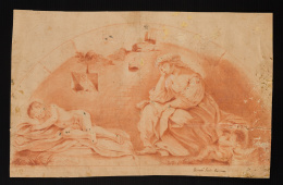 221.  GAETANO BONATI, copiando a IL GUERCINO (Último cuarto del siglo XVIII)La Noche..