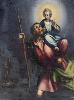 704.  ESCUELA ESPAÑOLA, SIGLO XVIISan Cristóbal