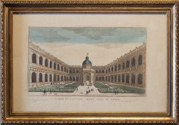 788.  ESCUELA FRANCESA, SIGLO XVIII"Cloitre de Escurial chateau Royale en Espagne"