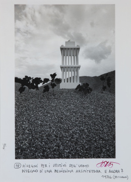 891.  ETTORE SOTTSASS (Innsbruck, 1917 - Milán, 2007) 19. Disegni per i destini dell&#39;uomo. Disegno di una bellissima architectura, 1976