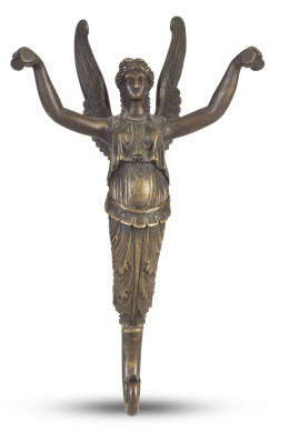 1408.  Aplique en forma de esfinge de bronce.Francia, S. XIX.