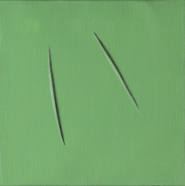 936.  TERÁN (Chile, 1974)Ecléctico. Tributo a los genios. Lucio Fontana, 2021