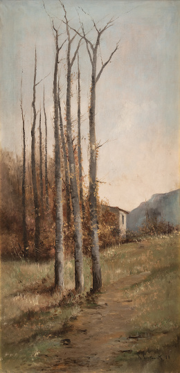 906.  RAMIRO LAFUENTE (Escuela española, siglo XIX)Paisaje 