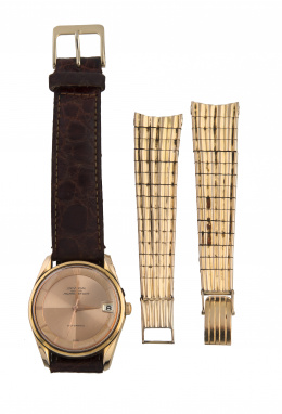 280.  Reloj de pulsera UNIVERSAL GENEVE Polerouter Date, años 60 en oro