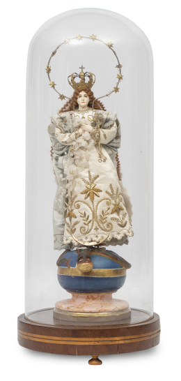 1229.  Inmaculada.
Imagen vestidera con cara y manos de marfil, p