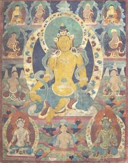 1216.  Thangka pintado.Tibet, S. XIX.
