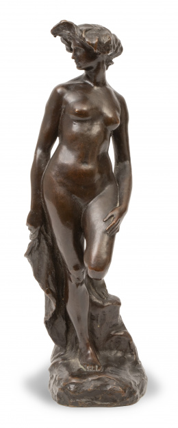 1449.  Isidore Konti (1862-1938).
Estatua femenina de bronce. Fir