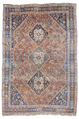 1040.  Antigua alfombra persa shiraz. 