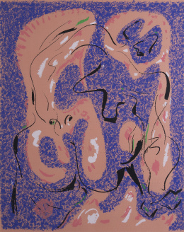 843.  ANDRÉ MASSON (Balagny-sur-Thérain, 1896 - París, 1987)Cartel exposición "André Masson. Pastels, Dessins, Estampes. 1924 - 1975", Galería Lauhmière, Paris, 8 de marzo -  8 de abril de 1983.