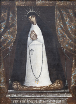 703.  MANUEL DE BALLUERCA (Pintor activo en Burgos, siglo XVIII)Virgen de la Soledad