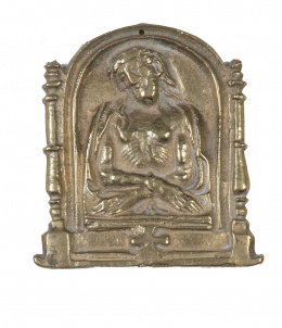 692.  Cristo.Placa devocional de bronce.España, S. XVII - XVIII.