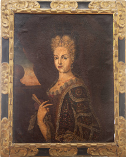 699.  SEGUIDOR DE MIGUEL JACINTO MELÉNDEZ (Escuela española, siglo XVIII)Retrato de Maria Gabriela de Saboya
