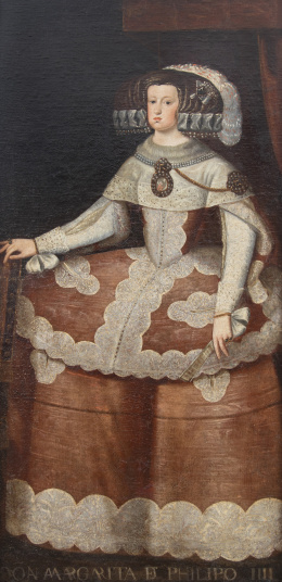 691.  ESCUELA ESPAÑOLA, SIGLO XVIIRetrato de Doña Mariana de Austria