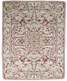 1168.  Alfombra en lana de nudo español.España, S. XX