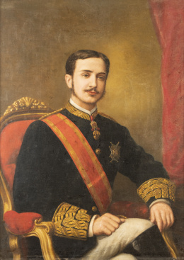 1152.  LUIS SEVILL (Jeréz de la Frontera, Cádiz, segunda mitad del siglo XIX)Retrato de Alfonso XII