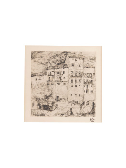 1181.  IGNACIO ZULOAGA Y ZABALETA Eibar (Guipuzcoa), 1870 - Madrid, 1945)Casas de Plasencia de las Armas