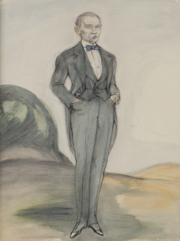 346.  ISMAEL SMITH (Barcelona, 1886 - White Plains, Nueva York, 1972)Retrato de Monsieur Devambez, c.1911-12