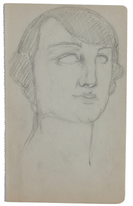 420.  ISMAEL SMITH (Barcelona, 1886 - White Plains, Nueva York, 1972)Cabeza femenina, 1912