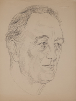 499.  ISMAEL SMITH (Barcelona, 1886 - White Plains, Nueva York, 1972)Retrato de Franklin Delano Roosevelt, c.1941-2