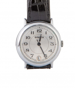 446.  Reloj RAKETA en acero, años 80