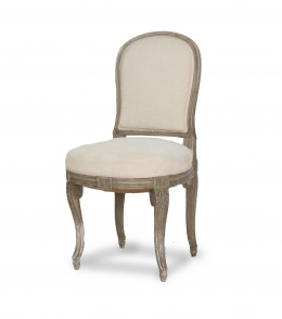 730.  Juego de dos sillas de madera policromada.Francia, pp. del S. XIX.