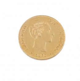 376.  Moneda de oro de 25 PTAS de Alfonso XIII 1876.-18.75-