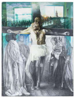 1025.  ROLANDO CAMPOS BENITEZ (Sevilla, 1947 - 1998)Crucifixión, 1976